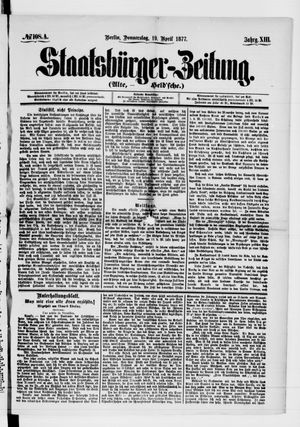 Staatsbürger-Zeitung vom 19.04.1877