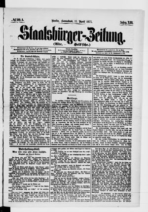 Staatsbürger-Zeitung vom 21.04.1877