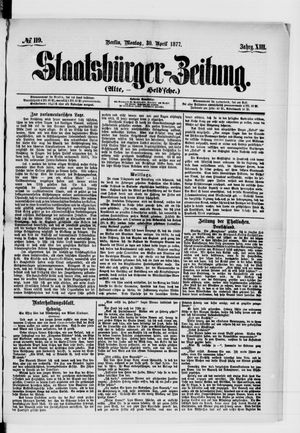 Staatsbürger-Zeitung vom 30.04.1877