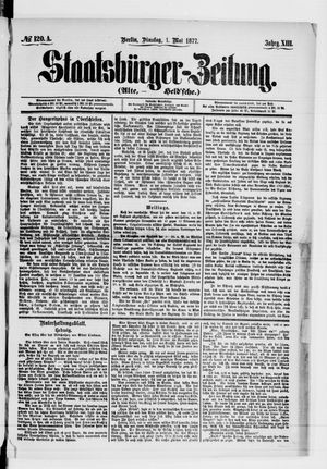 Staatsbürger-Zeitung on May 1, 1877