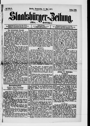 Staatsbürger-Zeitung on May 10, 1877