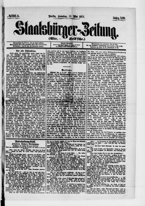 Staatsbürger-Zeitung on May 13, 1877