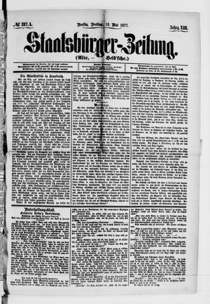 Staatsbürger-Zeitung on May 18, 1877