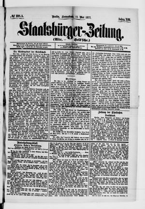 Staatsbürger-Zeitung on May 19, 1877