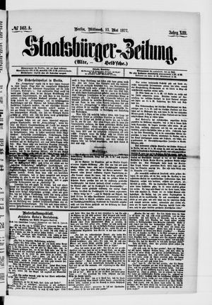Staatsbürger-Zeitung on May 23, 1877