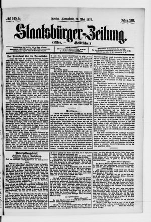Staatsbürger-Zeitung on May 26, 1877