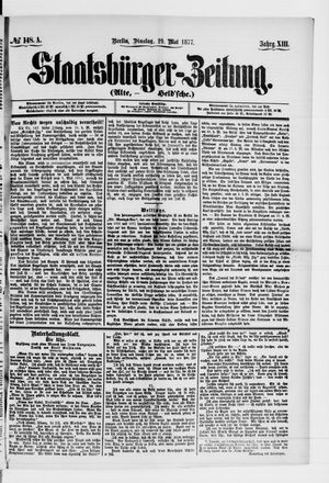 Staatsbürger-Zeitung vom 29.05.1877