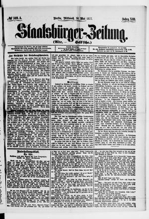 Staatsbürger-Zeitung on May 30, 1877