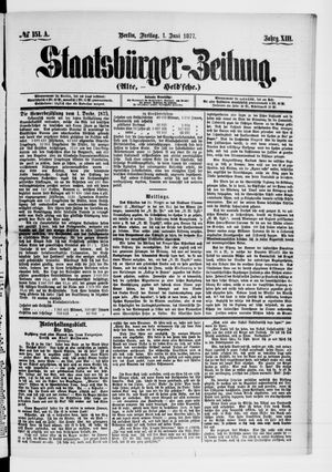 Staatsbürger-Zeitung vom 01.06.1877