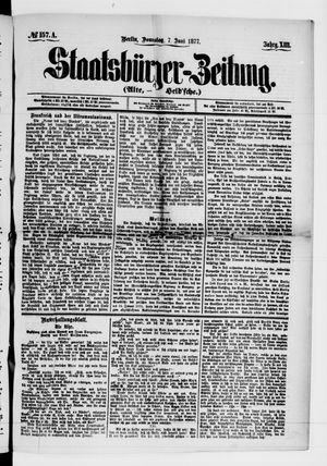 Staatsbürger-Zeitung on Jun 7, 1877