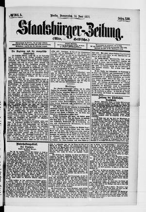 Staatsbürger-Zeitung on Jun 14, 1877