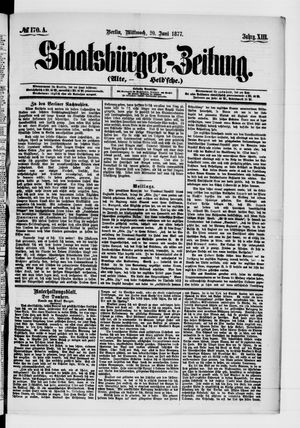 Staatsbürger-Zeitung on Jun 20, 1877
