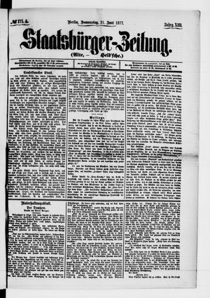 Staatsbürger-Zeitung vom 21.06.1877