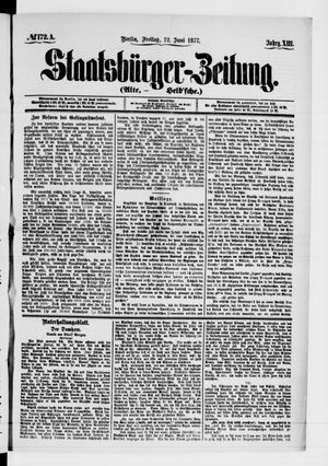 Staatsbürger-Zeitung vom 22.06.1877