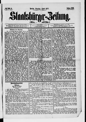 Staatsbürger-Zeitung vom 10.07.1877