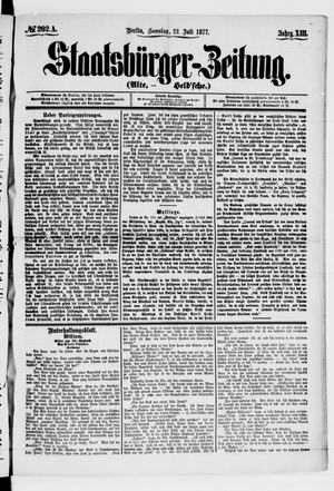Staatsbürger-Zeitung vom 22.07.1877