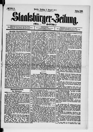 Staatsbürger-Zeitung on Aug 3, 1877