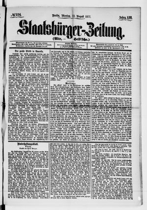Staatsbürger-Zeitung on Aug 13, 1877