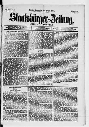 Staatsbürger-Zeitung on Aug 16, 1877