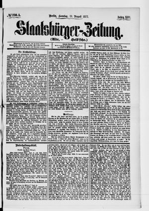 Staatsbürger-Zeitung vom 19.08.1877