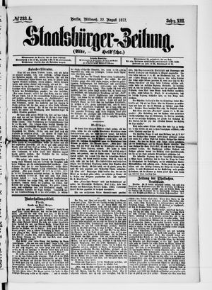 Staatsbürger-Zeitung on Aug 22, 1877