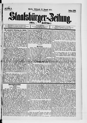 Staatsbürger-Zeitung on Aug 29, 1877