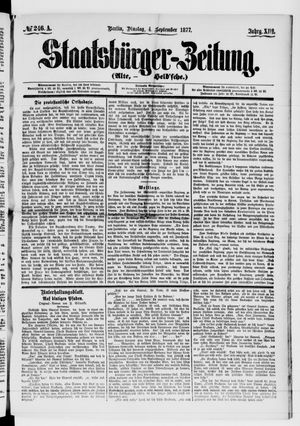 Staatsbürger-Zeitung on Sep 4, 1877
