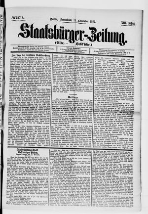 Staatsbürger-Zeitung on Sep 15, 1877