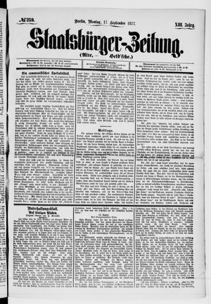 Staatsbürger-Zeitung on Sep 17, 1877