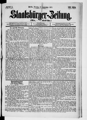 Staatsbürger-Zeitung vom 25.09.1877