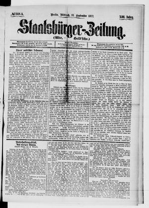 Staatsbürger-Zeitung vom 26.09.1877