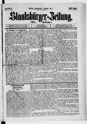 Staatsbürger-Zeitung on Oct 4, 1877