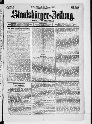 Staatsbürger-Zeitung on Oct 10, 1877