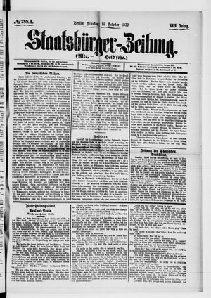Staatsbürger-Zeitung on Oct 16, 1877
