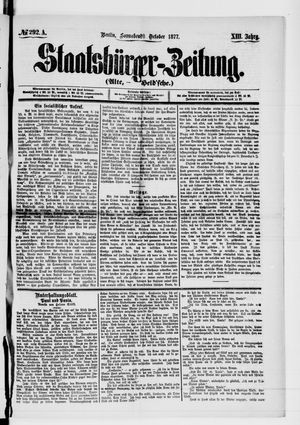 Staatsbürger-Zeitung on Oct 20, 1877
