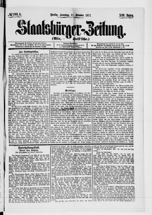 Staatsbürger-Zeitung vom 21.10.1877