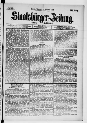 Staatsbürger-Zeitung vom 29.10.1877