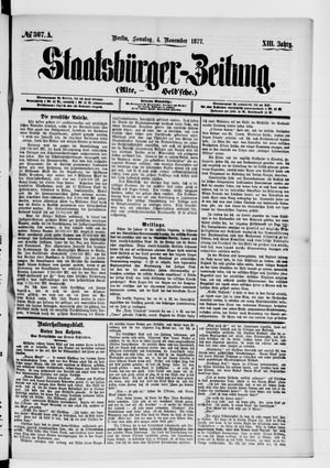 Staatsbürger-Zeitung on Nov 4, 1877