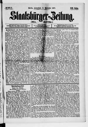 Staatsbürger-Zeitung on Nov 10, 1877
