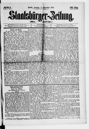 Staatsbürger-Zeitung on Nov 11, 1877