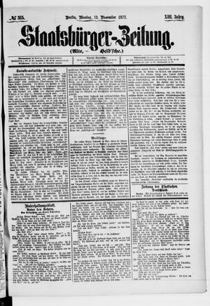 Staatsbürger-Zeitung on Nov 12, 1877