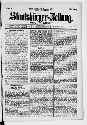 Staatsbürger-Zeitung on Nov 13, 1877