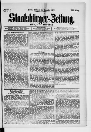 Staatsbürger-Zeitung vom 14.11.1877