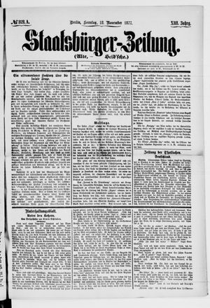 Staatsbürger-Zeitung vom 18.11.1877