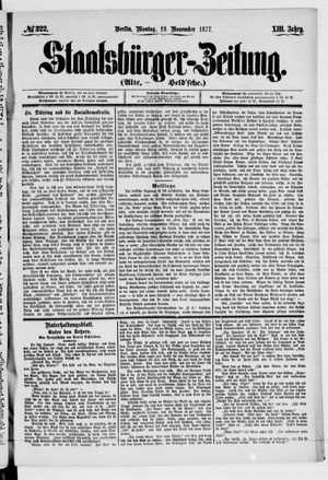 Staatsbürger-Zeitung vom 19.11.1877