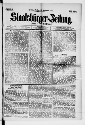 Staatsbürger-Zeitung vom 23.11.1877
