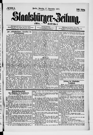 Staatsbürger-Zeitung vom 27.11.1877
