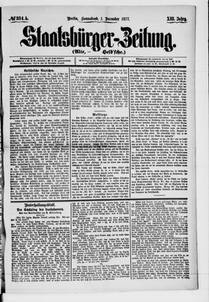 Staatsbürger-Zeitung on Dec 1, 1877