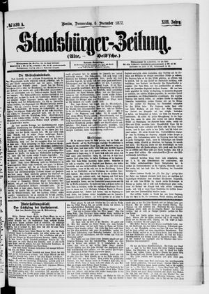 Staatsbürger-Zeitung vom 06.12.1877