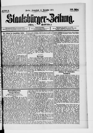 Staatsbürger-Zeitung on Dec 15, 1877